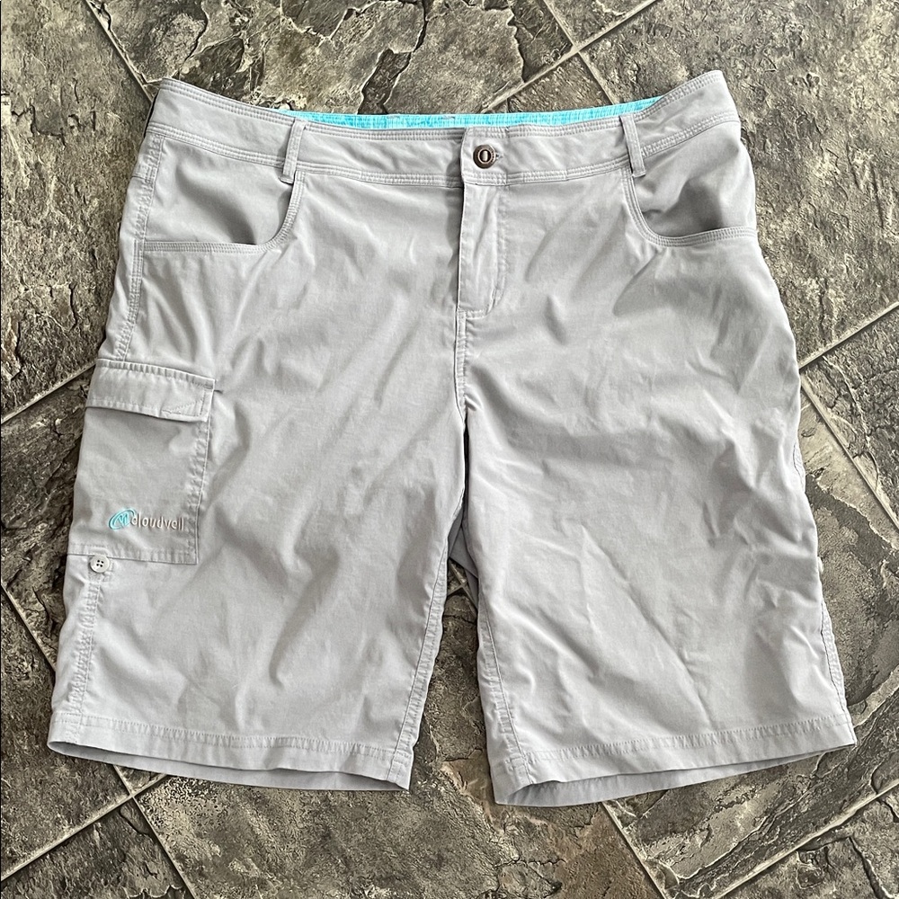 CLOUDVEIL Men’s Light Gray Cargo Shorts Athleisure Sporty Outdoor Holiday Sun